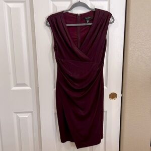 White House Black Market Burgundy Dress
